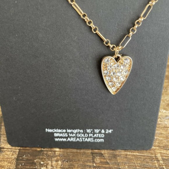 NEW Area Stars Multi Layer Necklaces Heart Tear Drop ETC Layering Gold Tone, NEW - Picture 5 of 9
